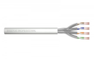Digitus Kabel teleinformatyczny patchcordowy kat.6A, U/FTP, linka, AWG 27/7, LSOH, 305m, karton, szary