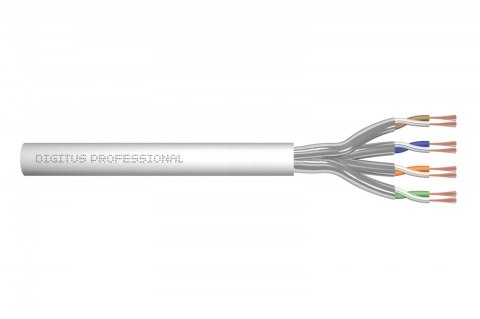Digitus Kabel teleinformatyczny patchcordowy kat.6A, U/FTP, linka, AWG 27/7, LSOH, 305m, karton, szary