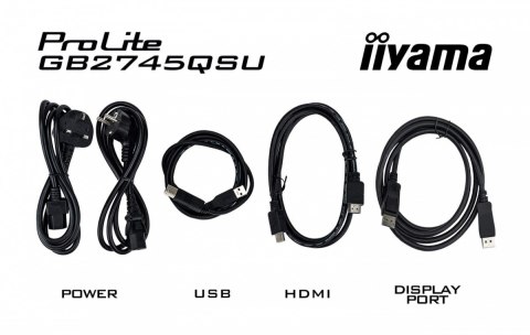 IIYAMA Monitor 27 cali GB2745QSU-B2,IPS,QHD,100Hz,1ms,2xUSB,300cd