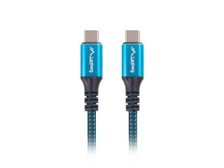 Lanberg Kabel USB-C M/M USB4 1.2m 100W 8K 60HZ czarno-niebieski