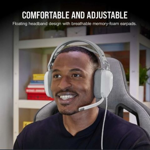 Corsair Słuchawki HS80 RGB USB białe