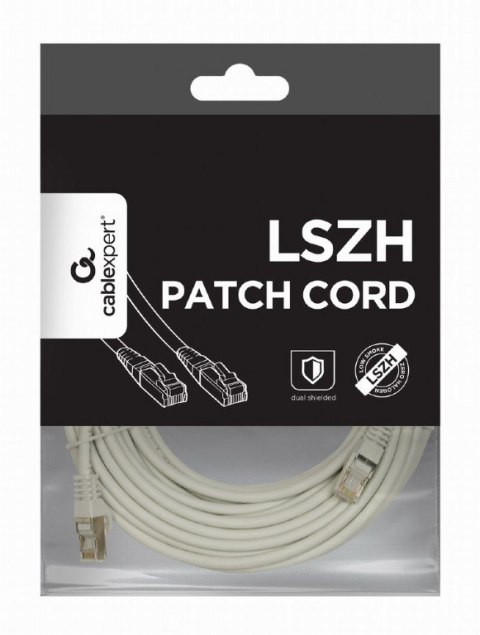 Gembird Patch cord kat.6A S/FTP LSZH 15m szary