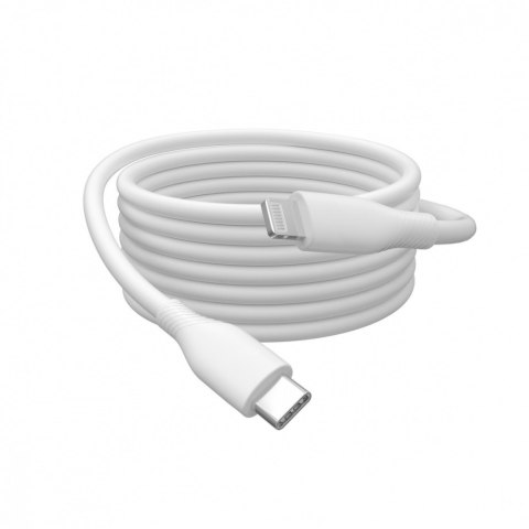 Digitus Kabel połączeniowy silikonowy USB-C - Lightning, USB 2.0 60W, certyfikat MFI, 1m Biały