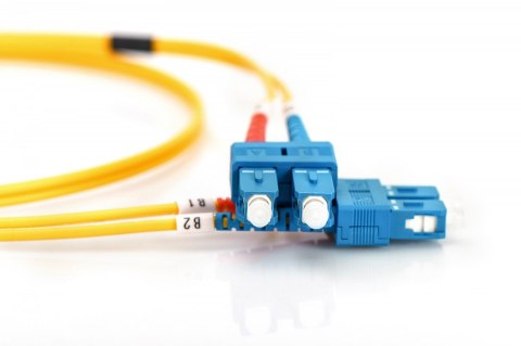 Digitus Patch cord światłowodowy FO SC-SC SM 9/125 OS2 duplex LSOH 1m Żółty