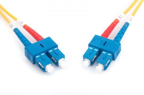 Digitus Patch cord światłowodowy FO SC-SC SM 9/125 OS2 duplex LSOH 1m Żółty