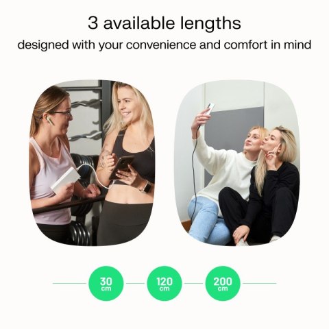 Green Cell Kabel USB-C-USB-C PowerFlex 100W silikonowy 2m biały