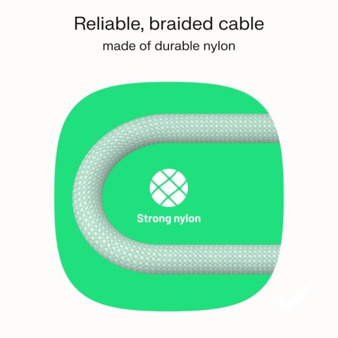 Green Cell Kabel USB-C-USB-C PowerStream 100W oplot 2m zielony
