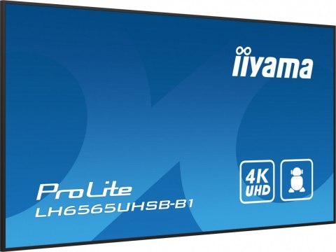 IIYAMA *IIYAMA 65'LH6565UHSB-B1, 24/7,IPS,ANDROID.11,4K,800cd, iiSignage2, SDM, 2x HDMI, DP, 2x USB,2x 10W, RJ45, WiFi, 4/32GB, PIO