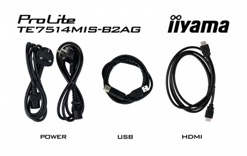 IIYAMA Monitor interaktywny 75 cali TE7514MIS-B2, INFRARED,50pkt,VA,4K,7H,WiFi,MIC,USB ANDROID 13, Google EDLA