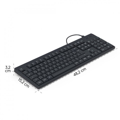 Hama Klawiatura CK-100 przewodowa Czarna
