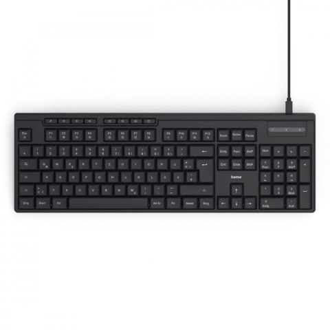 Hama Klawiatura CK-200 przewodowa Czarna