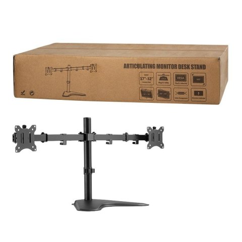 LogiLink Uchwyt na 2 monitory, 17-32 cali, stalowy