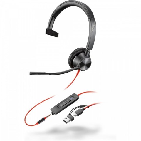 POLY Zestaw słuchawkowy Blackwire 3315 -M USB-C +USB-C/A 8X218AA