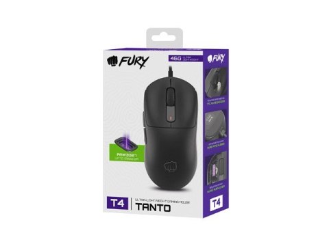 Fury Mysz Fury TANTO T4 RGB 12000DPI gamingowa czarna