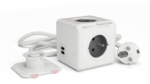 Allocacoc Listwa zasilająca PowerCube Extended USB 3m 2404/FREUPC Szara