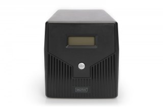 Digitus Zasilacz awaryjny UPS Line-Ineractive LCD, 1000VA/600W, 2x12V/7Ah, AVR, 4xSCHUKO, USB, RS232, RJ45