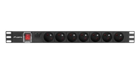 Lanberg Listwa zasilająca Rack PDU 19" 1U 16A 7X 230V PL 2m czarna