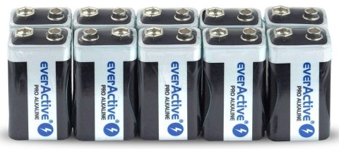EverActive Bateria alkaliczna R9/6LR61 9V PRO ALKALINE, Opakowanie 10 szt.