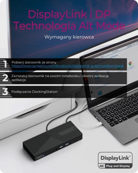 IcyBox Stacja dokująca IB-DK2246-C 11in1,HDMI,DP,LAN,TYPE-C