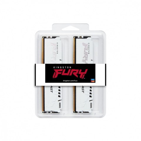 Kingston Pamięć DDR5 Fury Beast 64GB(2*32GB)/6000 CL30 EXPO biała