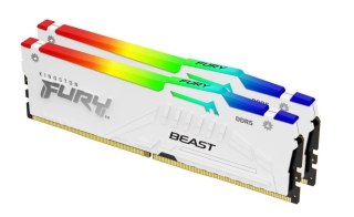 Kingston Pamięć DDR5 Fury Beast RGB 32GB(2*16GB)/6000 CL30 EXPO biała