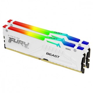 Kingston Pamięć DDR5 Fury Beast RGB 64GB(2*32GB)/6000 CL30 EXPO biała