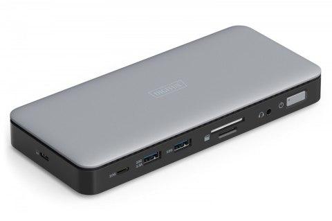 Digitus Stacja dokująca USB-C 11 portowa, max. 4K/60Hz z HDR, HDMI, DP, max. 3 monitory (MST), USB-C 3.2 Gen2, Gigabit Ethernet, SD/Micr